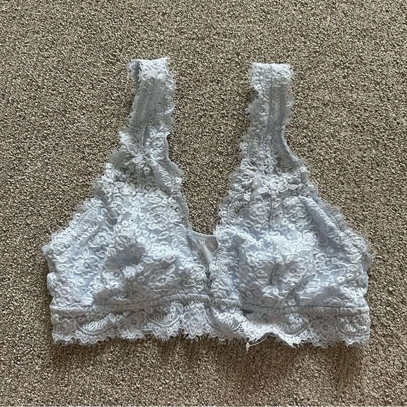 aerie Other - Aerie Eyelash Lace Plunge Bralette Size Large